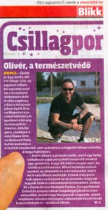 VV Olivér ajánlója - Blikk 2011.08.17